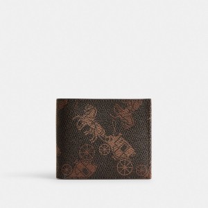 COACH® Double Billfold With Large Horse And Carriage Print Penazenka Panske Siva | SKAHX245