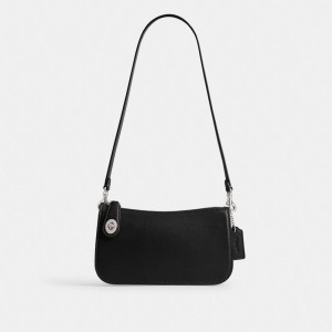 COACH® Penn Taska cez Rameno Damske Strieborne Čierne | SKWNO881