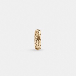 COACH® Quilted Signature Ear Cuff Nausnice Damske Zlate | SKFDY554