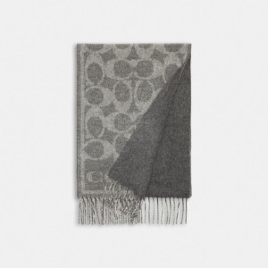 COACH® Reversible Signature Cashmere Muffler Sal Damske Siva | SKOKU663
