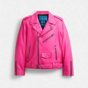 COACH® The Lil Nas X Drop Biker Bunda Damske Ruzove | SKVRQ441