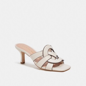 COACH® Tillie Sandale Damske Biele | SKQMM359
